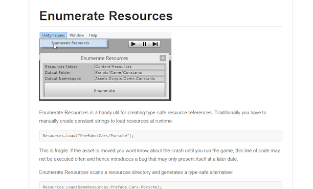 post cover image for Unity Helper - Enumerate Resources
